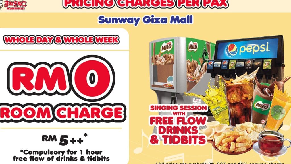 karaoke manekineko sunway giza mall