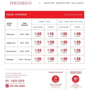 red box karaoke empire shopping gallery