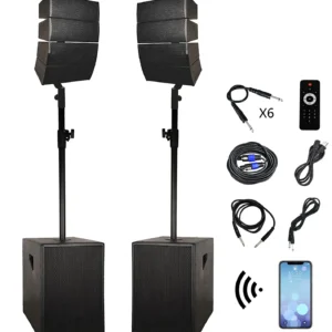 4000W Dual 15" Subwoofer Professional Karaoke PA System